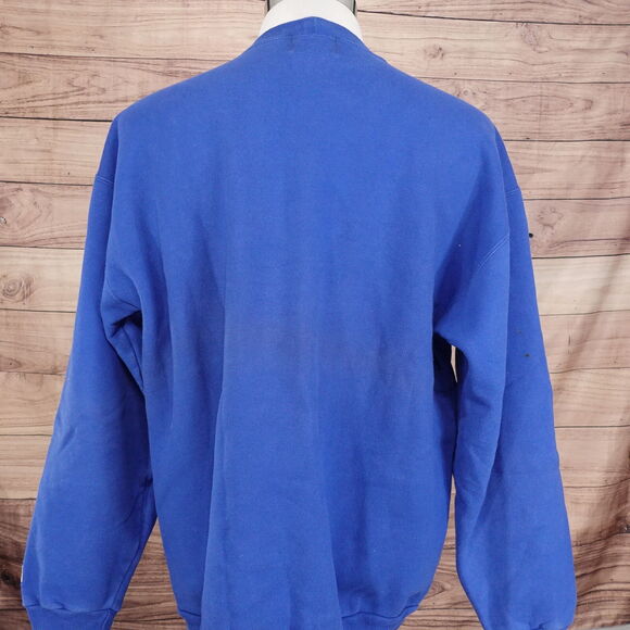 VINTAGE ST LOUIS BLUES THE GAME EMBROIDERED CREW NECK SWEATSHIRT SZ L 90s - Picture 6 of 9